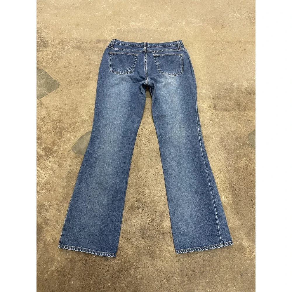 Gap Jeans Womens 14 Long Mid Rise Medium Wash Blue Boot Cut‎ 100% Cotton Denim